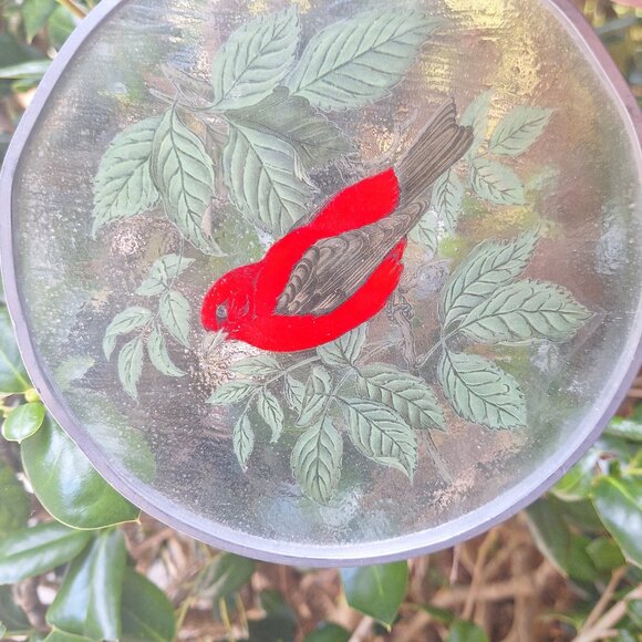 Red Bird Suncatcher Stocking Stuffers Bird Lover Gifts Glass Metal Wall Decor - Picture 16 of 16